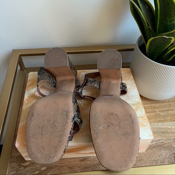 TopShop Snake Print Heeled Sandals - Picture 11 of 11